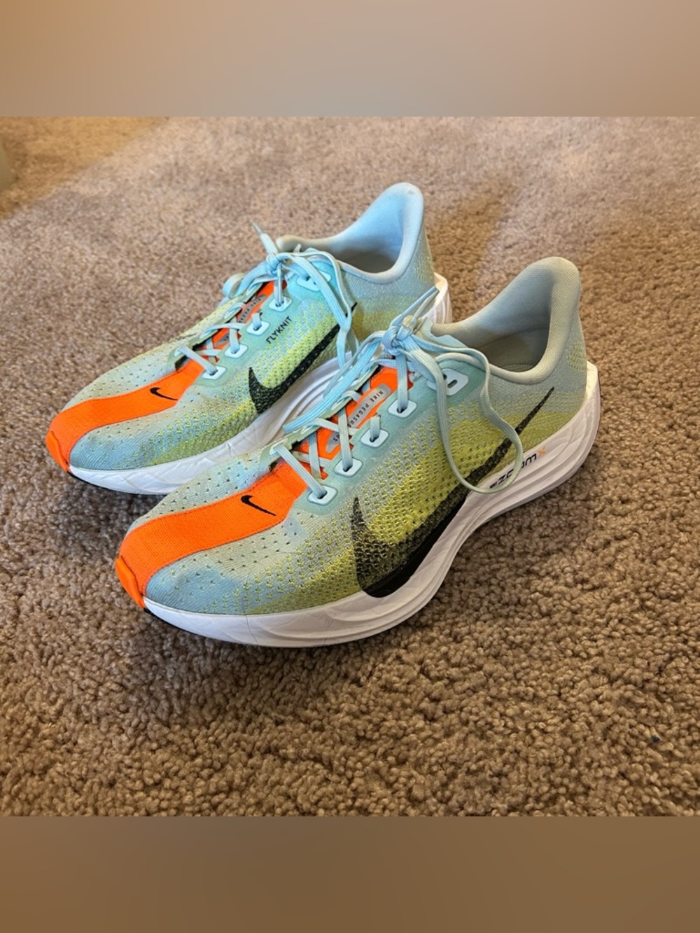 Nike Pegasus Plus Zoom X Women's Running Shoes Size 10.5 Glacier Blue Lemon